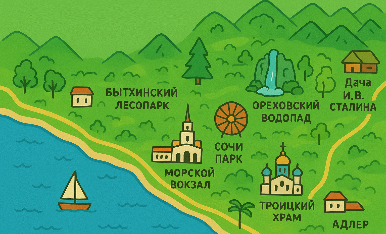 Карта достопримечательностей